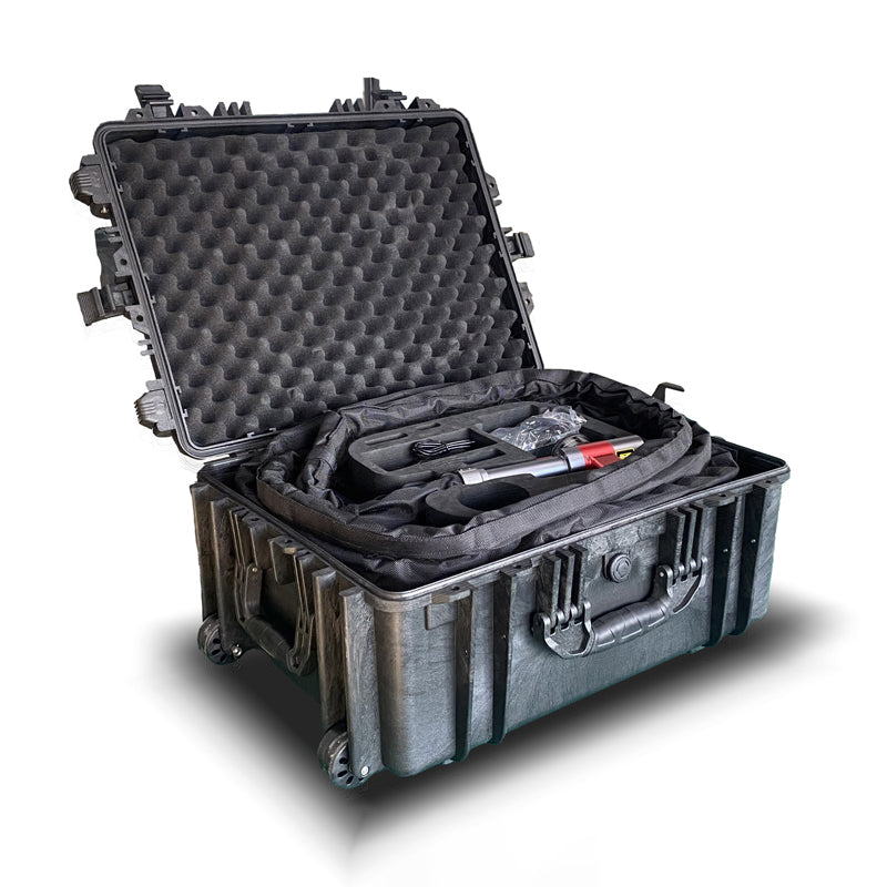 Pull rod cleaning machine